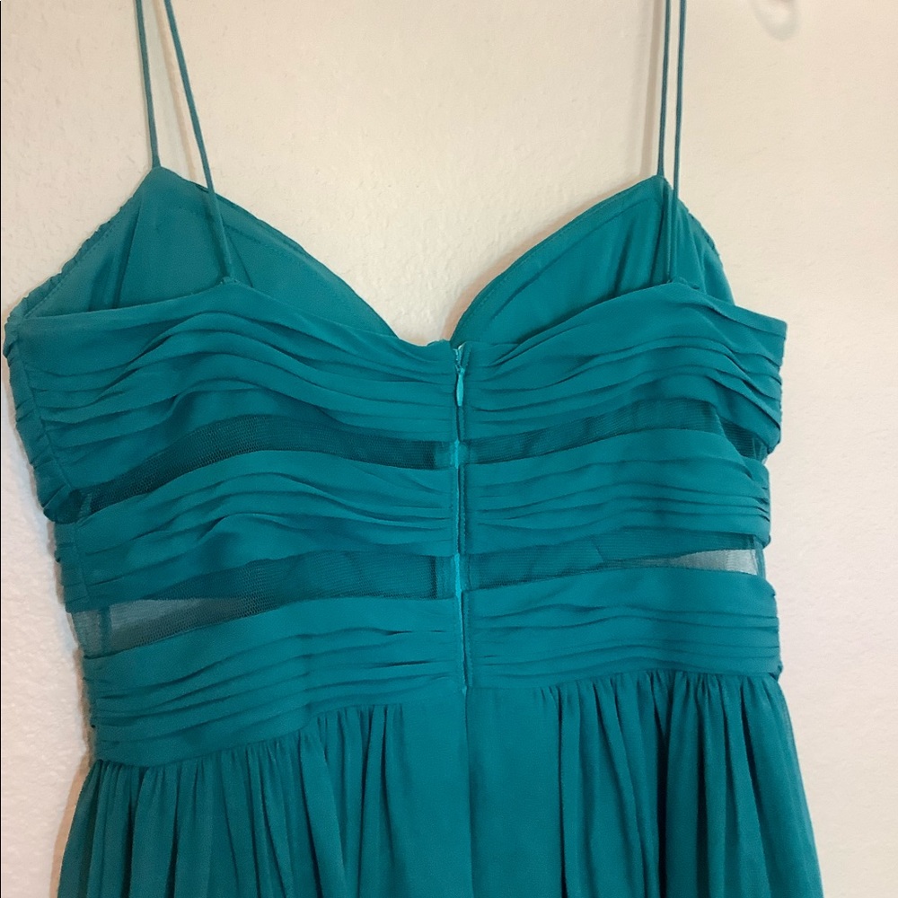 Y2K Sheer Panel Mini Prom Dress Chiffon - Picture 4 of 5